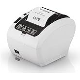 MUNBYN Receipt Printer, Thermal Receipt Printer Works with Windows Mac Chromebook Linux Cash Drawer, USB/Ethernet Port 80mm Printer for POS, High-Speed Auto-Cutter Wall Mount, ESC/POS, ITPP047