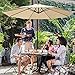 JEAREY Patio Umbrella 10 Ft Offset Cantilever Umbrella Outdoor Market Hanging Umbrellas & Crank with Cross Base, 8 Ribs(Beige)