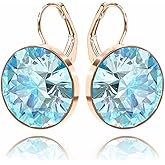 missaqua Gorgeous Solitaire Earrings for Women - Embellished with Austrian Crystals, Leverback Drop, Perfect for Any Occasion, Ideal Gifts for Women