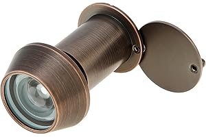 HOJLKLD Door Viewer Peephole, Solid Brass 220-Degree Peephole for 1-3/8" to 2-23/64" Doors, Front Door Peephole with Heavy Duty Rotating Privacy Cover (Oil Rubbed Bronze)