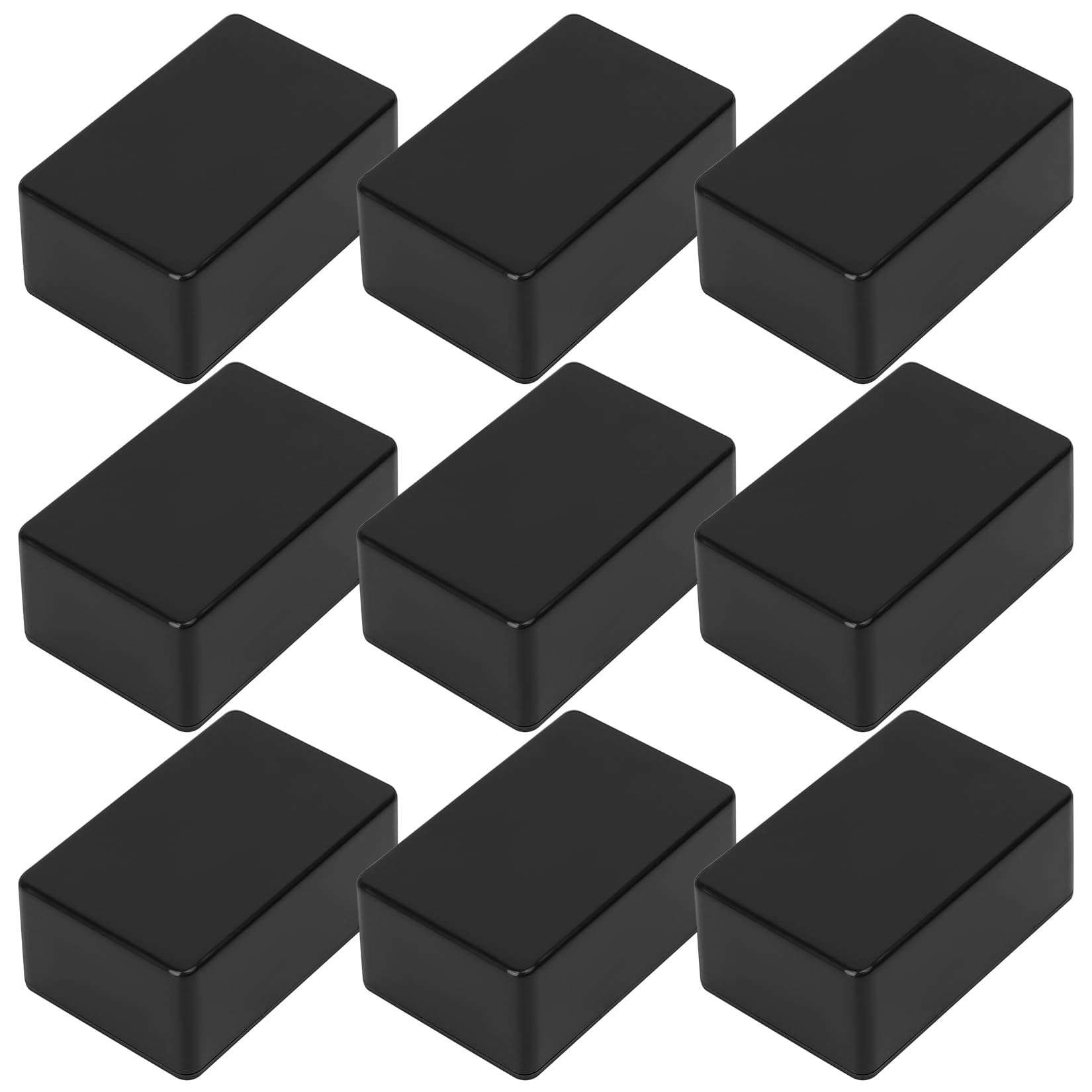 9 Pcs Waterproof Junction Box, Project Box, ABS Plastic Waterproof Electronic Project Enclosure Case, Surface-Mounted Adaptable Box, Waterproofs Electric Cable Connector Unit, Black/70x46x29.5mm