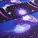 YOU SA Moon and Stars Print Bed Sheet Set 3D Blue Galaxy Bedding Collections (Full,01)
