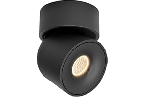 A AISILAN Aisilanled LED Spotlight Indoor, 9W Dimmable Ceiling Spot Lights Mounted Light Fixture, 360° Pivoting Small Directional Lighting for Living Room Bedroom Artwork Accent Lighting, 3000K, CRI 97+