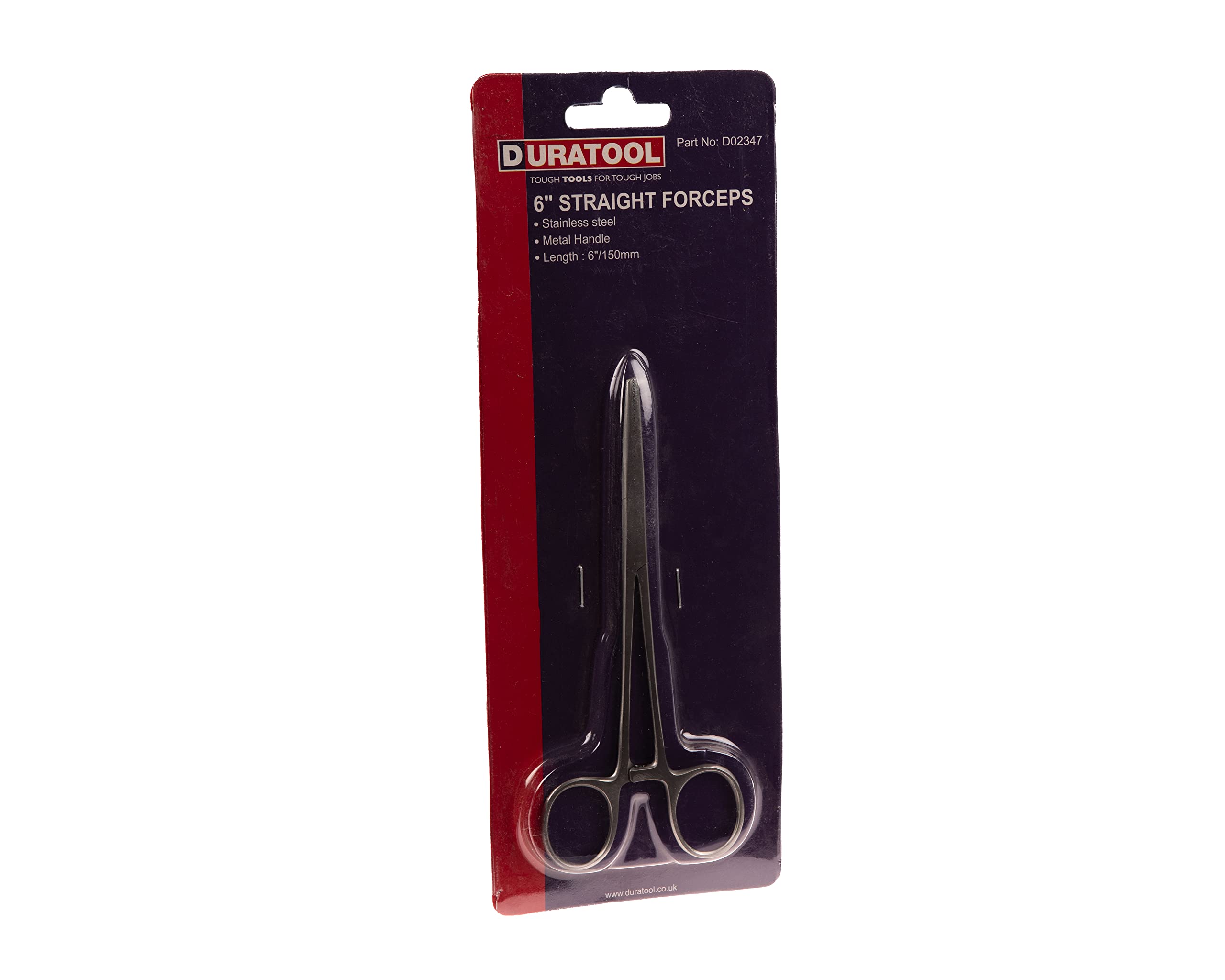 DURATOOL D02347 6" (150mm) Straight Nose Forceps