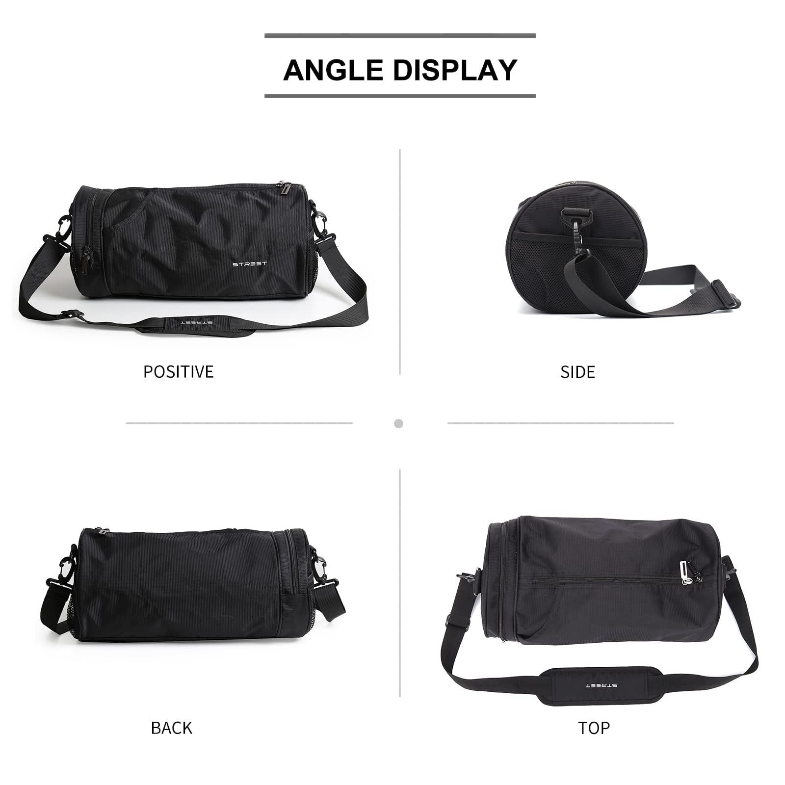 Sports Gym Bag for Men and Women Workout Bags Mens Gym Bag Black Small