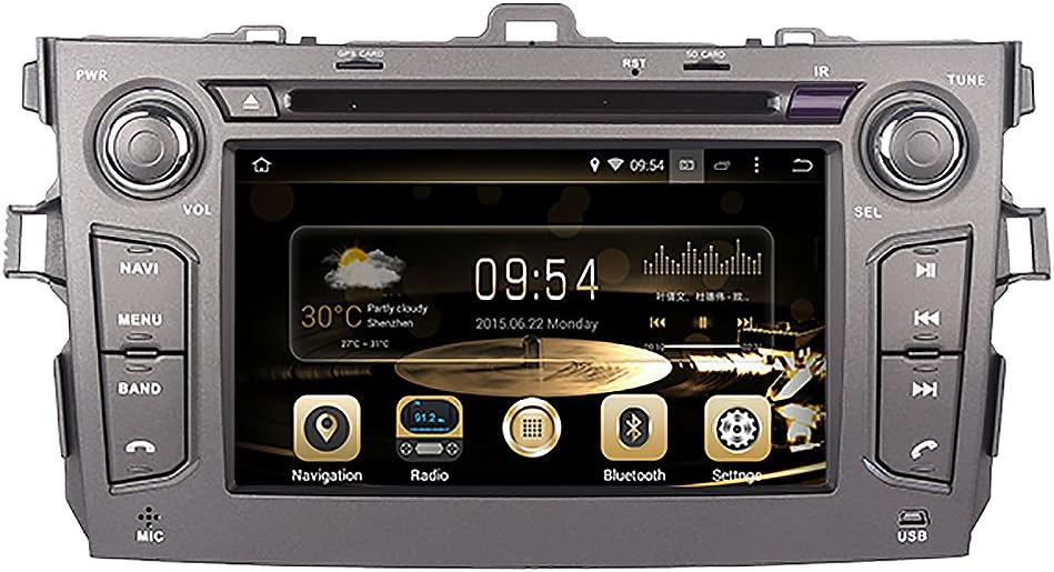 Effort GPS Navigation Android 8.0 Car Stereo CD DVD Player In Dash Radio with 7" LCD Bluetooth Multimedia System for TOYOTA COROLLA 2006-2011 Support Audio&Video Format/Wifi/3G/Rear View Camera