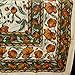 India Arts Cotton Floral Tablecloth Rectangle Amber Olive White Kitchen Dining Linen