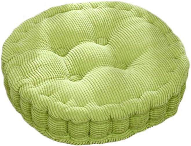 Didihou Chair Pad Stuffed Seat Cushion Soft Thick for Kitchen Office Chair Indoor Outdoor Use (20x20 inch, Round-Green)