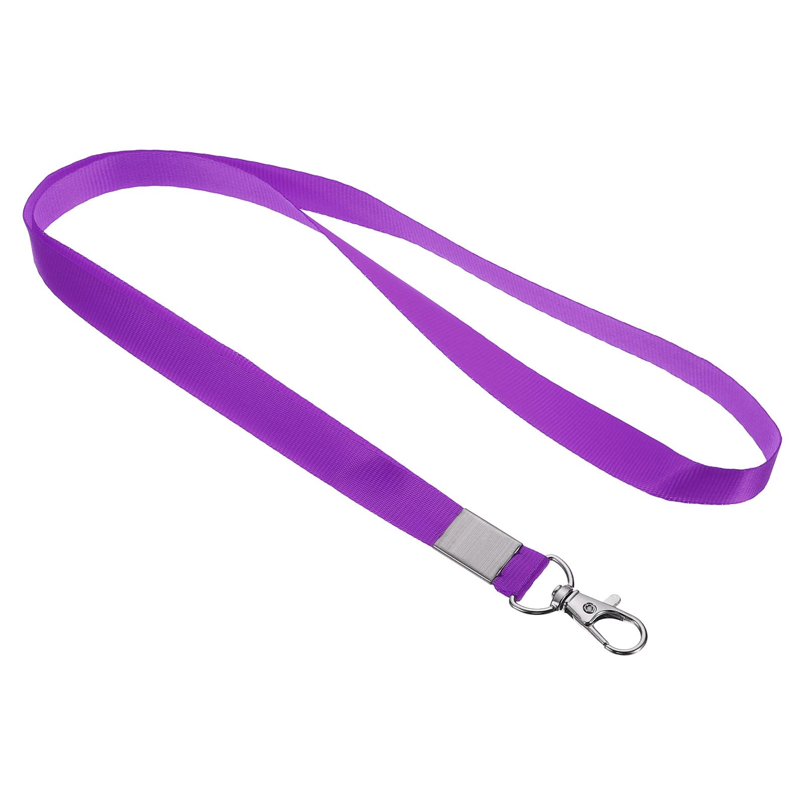 PATIKIL 17" Neck Lanyards, 5 Pack 0.6" Width Flat Strap Lanyard with Swivel Hook Clip for Name Tag Badges Holder ID Card Keys, Purple — image 1