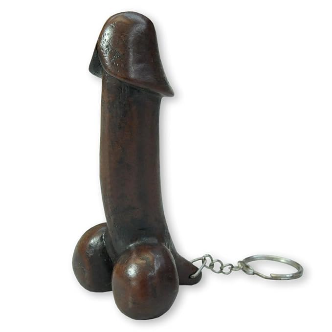 Wilai Schlüsselanhänger Phallus Glücksbringer Fruchtbarkeitssymbol Erotik Spiegelanhänger Auto Rückspiegel