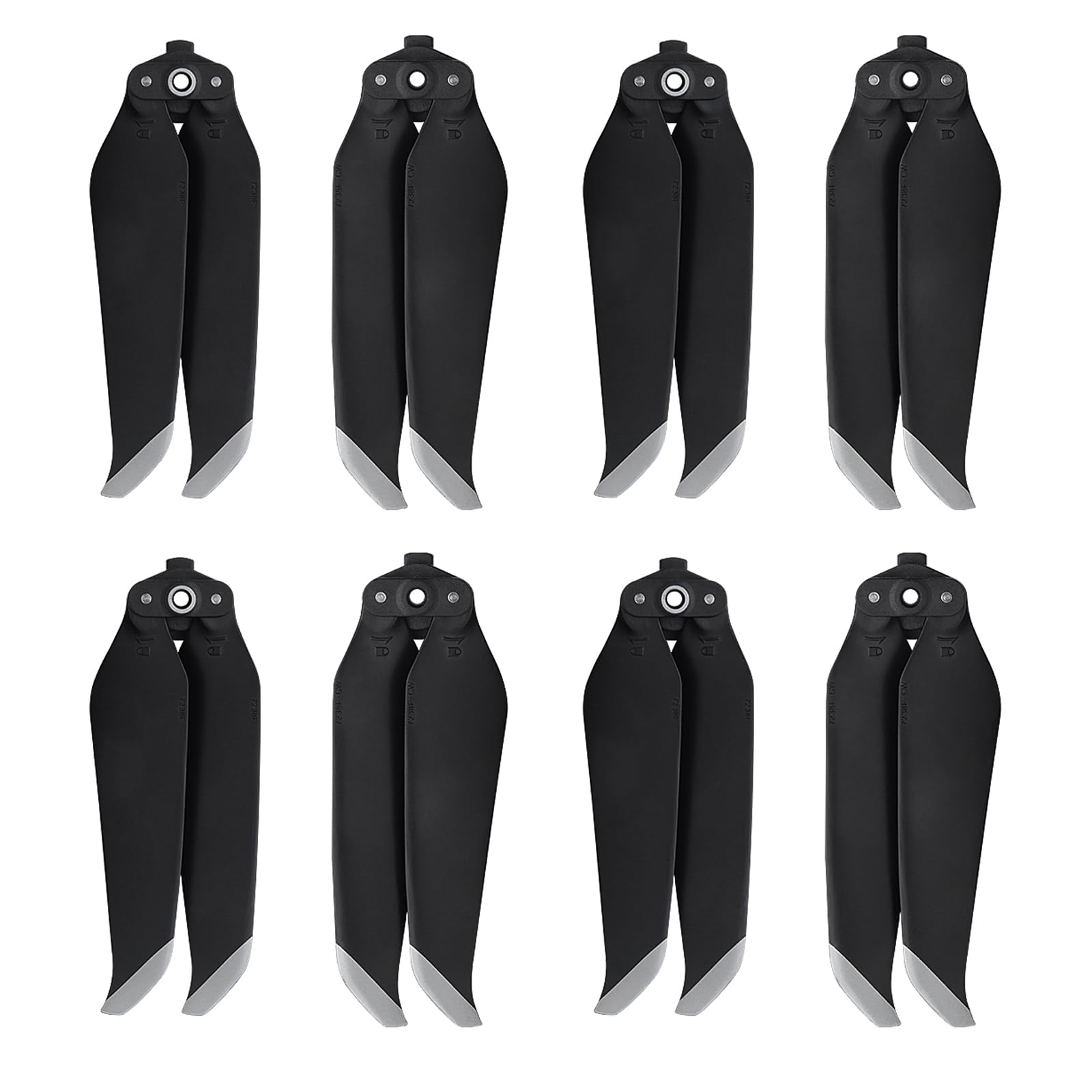 Tosiicop 4 Pairs Mavic Air 2 Propellers Replacement Prop Blades Low Noise Quick-Release 7328 Wings for DJI Mavic Air 2 Drone Accessories Silver Tips