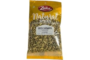 Zaika Green Cardamom Pods/Seeds Whole Spice(Hari Elachi) 3.50 Oz (100g) 7.5mm ~ Organic carefully Collected from Ground Tradi