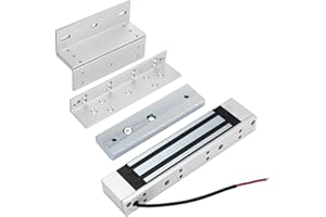 YUANWIN Electromagnetic Lock Waterproof 350LBS 180KG Holding Force with Z and L Bracket Electric Magnetic Door Lock 12V Fail Safe NC Mode for Access Control System