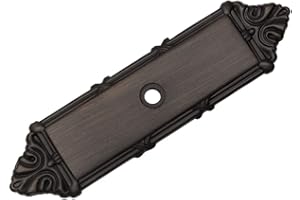 10 Pack - Cosmas 9467ORB Oil Rubbed Bronze Cabinet Hardware Knob Backplate/Back Plate