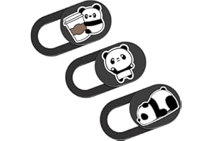 HKDGYHON Laptop Camera Cover Slide, Panda Webcam Cover, 0.02 inch Cute Laptop Accessories for iPhone iPad iMac MacBook Pro Air Laptop PC Smartphone Tablet, Camera Privacy Covers Protect Your Visual Privacy