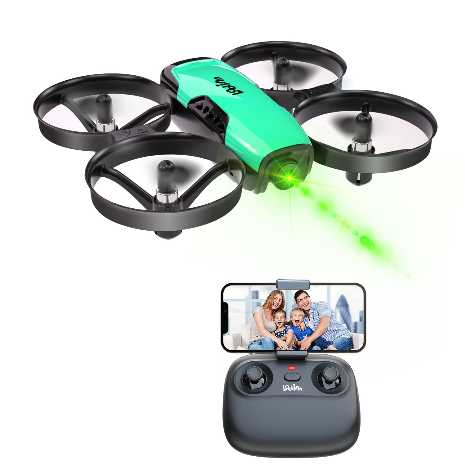 Loolinn | Drone with Camera for Kids Gift - Mini Drone, Photos and Videos | Adjustable Camera, RC Quadcopter, C0 (Gift Idea)