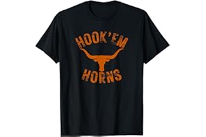 TEXAS IS THE BEST DESIGNS! Hook'em Horns State of Texas Bull Head with Longhorns Design T-Shirt