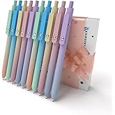 Kairsory Gel Pens,0.5mm Fine Point Quick Dry Black Gel Pen,Smooth Writing,High-End Series Aesthetic Pen for Journaling Note Taking,Happy Birthday Gift Basket (10 Pcs Black Ink-Gradient shaft pens)