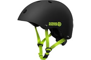OutdoorMaster Kids Skateboard Cycling Helmet-Certified Adjustable Multi-Sports Helmet with Removable Liners for Skateboarding