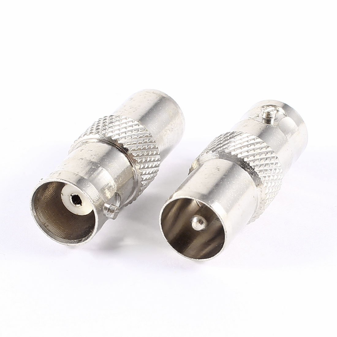 sourcing map 2 Pcs BNC Female Jack to PAL TV Male Straight Connector Adapter