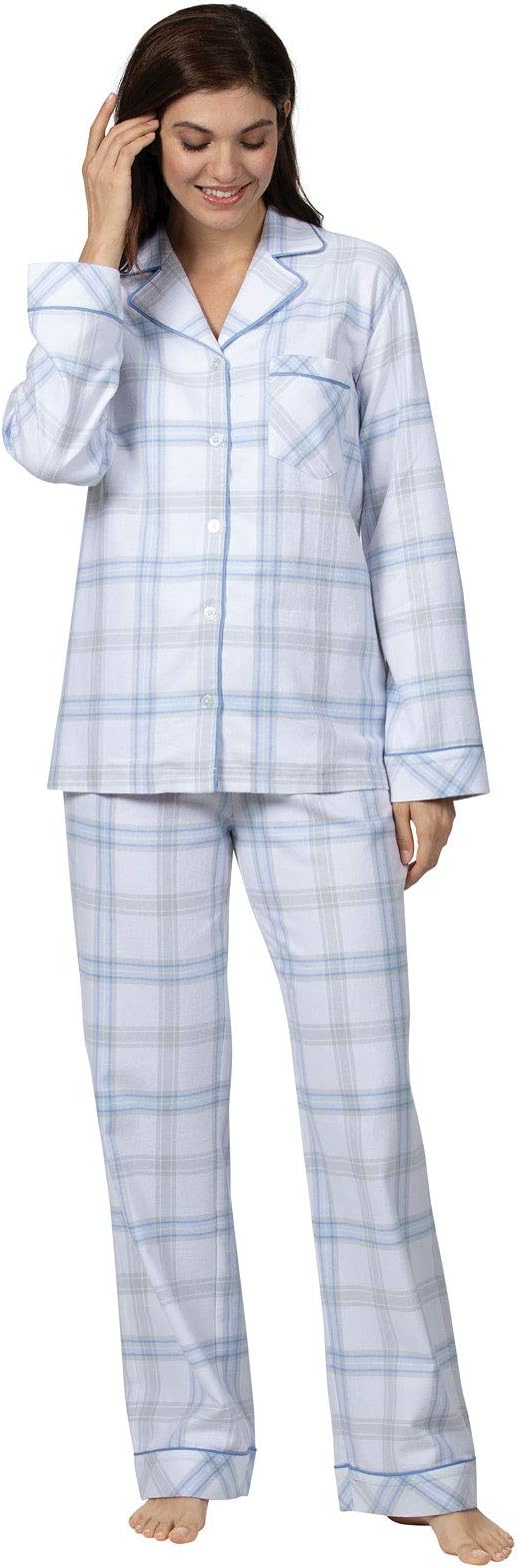 Flannel Pajamas Women - Women Flannel Pajamas, Boyfriend, Plaid