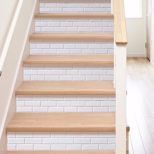 Frolahouse 6pcs Wall Decals Treppenhaus europäischen Stil Mode weiß DIY