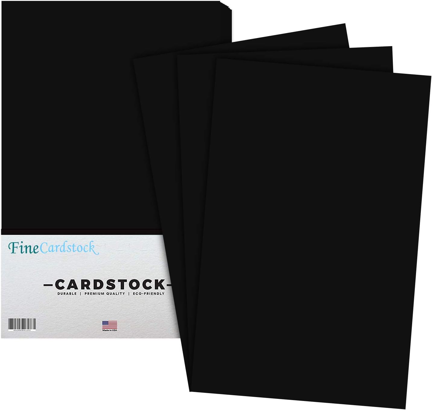 Premium Color Card Stock Paper | 50 Per Pack | Superior Thick 65-lb Cardstock, Perfect for School Supplies, Holiday Crafting, Arts and Crafts | Acid & Lignin Free | Eclipse Black | 11 x 17