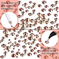 LPBeads 6400 Pieces Hotfix Rhinestones Rose Gold AB