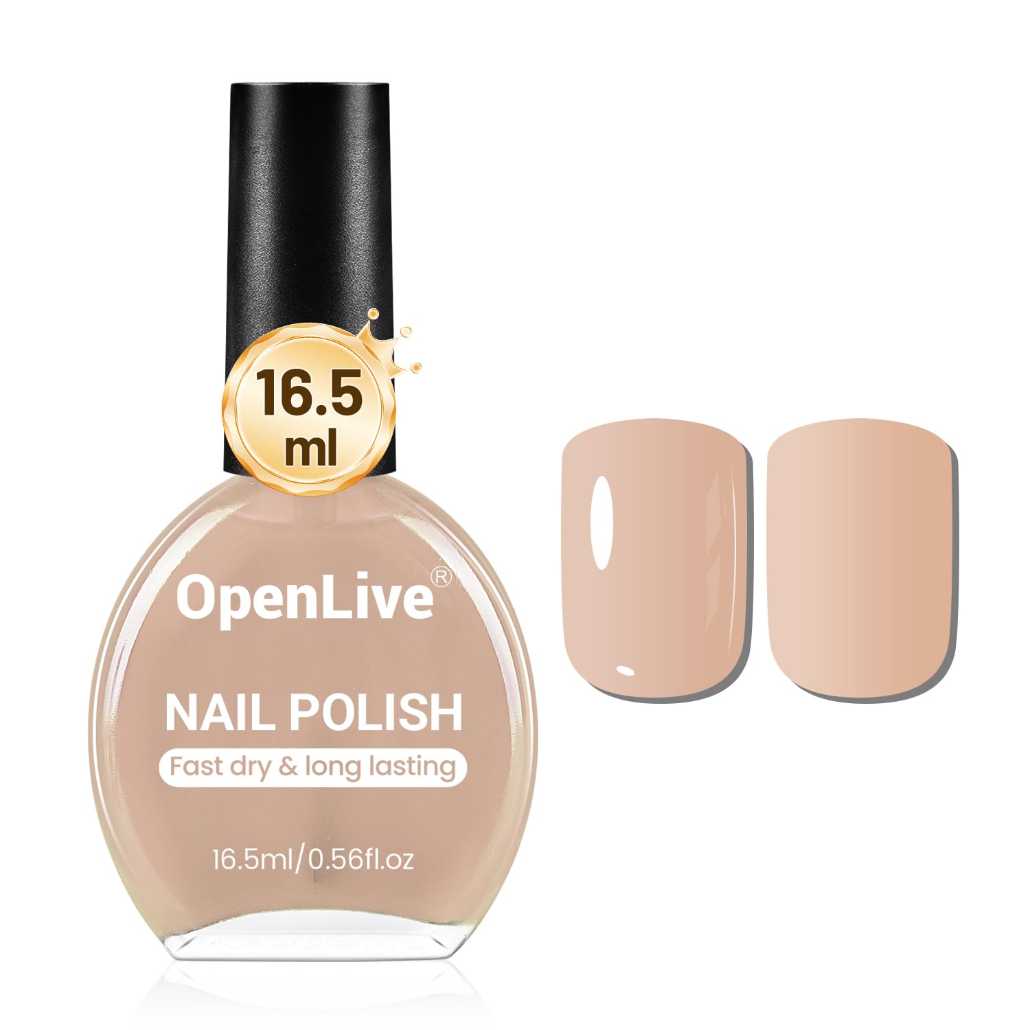 Photo 1 of OpenLive 16.5ml Nude Pink Nail Polish Large Volume Quick Drying Light Pink Nail Polish, Fast Drying and Long Lasting Color Nail Art DIY Home Manicure Gift for Women