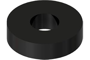 Robosource Black Nylon Spacer 1/8inches Thick, 1/2inches OD 0.194inches ID, 50 Pack for VEX Robotics