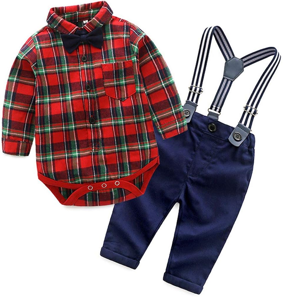 baby boy tartan outfit