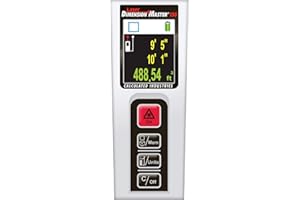 Calculated Industries 3356 Laser Dimension Master 130 Compact Digital Distance Measurer with 130-foot Range and Bright Color Display for Real Estate and Interior Design Pros