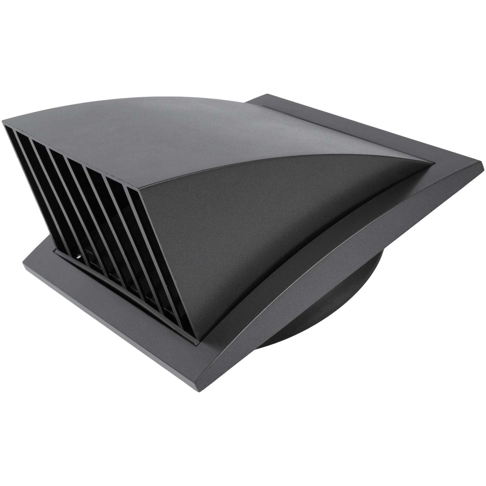 Vent Systems Anthracite 150 mm / 6" inch Exhaust Vent Cover - Louvered Dryer Cover - Vent Hood Cap - One-Directional Plastic Air Supply Grille - Non Return valve - Outlet Cowl Air Vent Grille