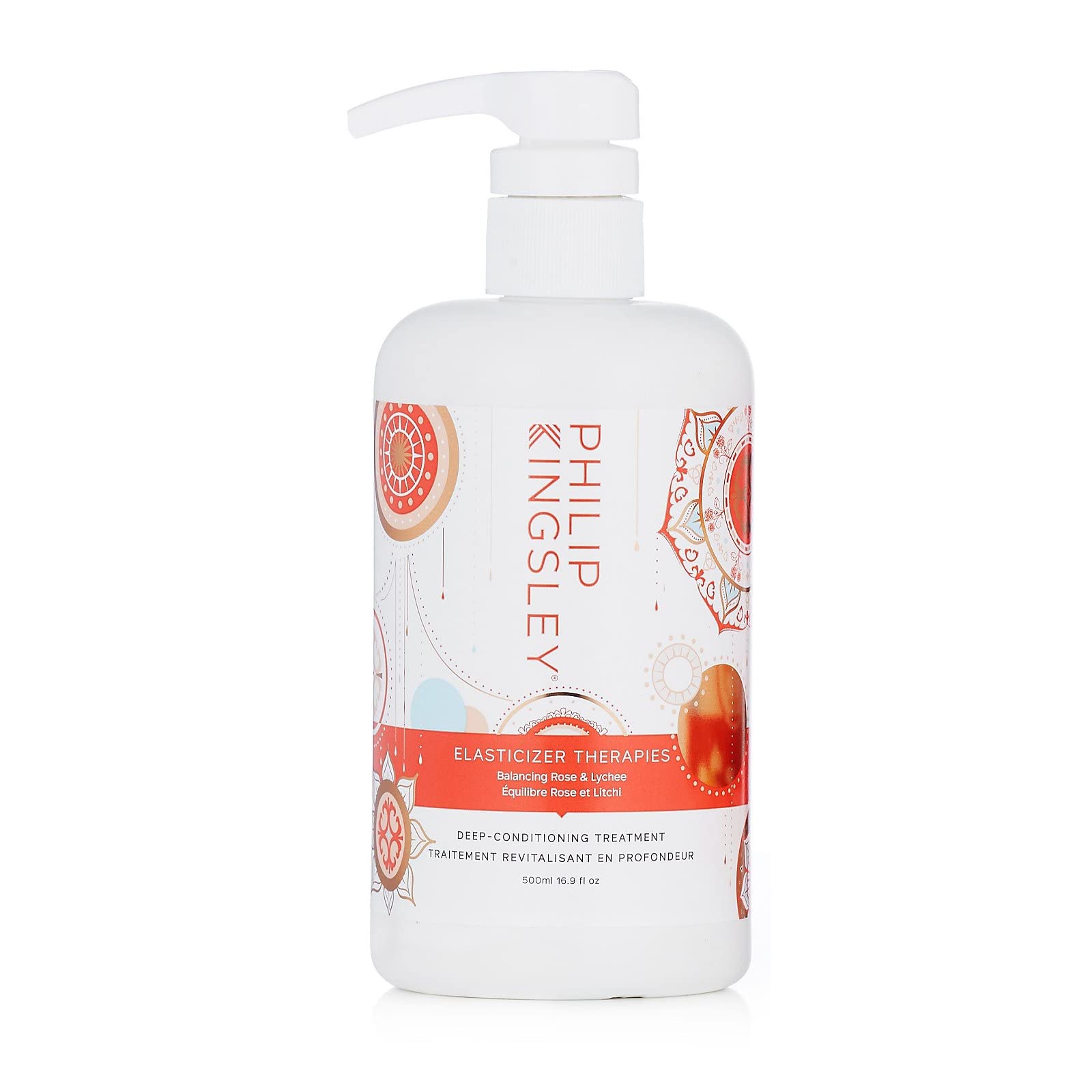 Philip Kingsley Rose & Lychee Deep-Conditioning Elasticizer 500ml in a Practical Pump Dispenser