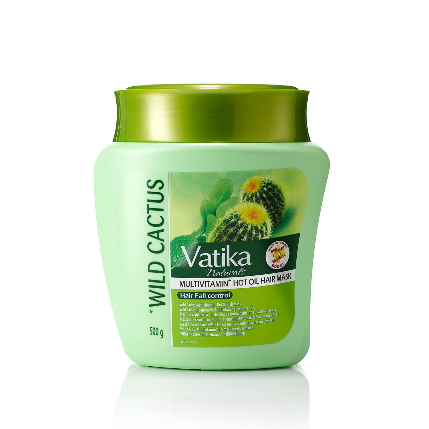Vatika Naturals Multivitamin Cactus Hair Mask - 500g | For Hair fall control | Enriched With goodness Of Cactus, Garlic, Ghergir | Blended With Vital Multivitamins