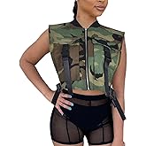 Novaorily Women 2024 Summer Fashion Causal Denim Vest Sexy Tank Tops Relax Fit Cropped Jean Vest Jacket