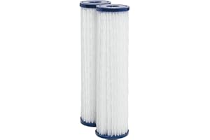 GE FXWPC Whole House Water Filter, Replacement for Water Filtration System, NSF Certified: Reduces Sediment, Rust & Other Impurities from Water, Replace Every 3 Months for Best Results, 2 Filters