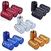 Golden Car Tire Valve Stems Cap Knurling Style Tire Valve Cap from Godeson, 4 Pcs/Set, Aluminum Tire Wheel Stem Air Valve Caps for 8V1 US Schrader Valve, Dustproof Caps