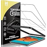 3 Pack HATOSHI Screen Protector Compatible for LG K51 Tempered Glass, Easy Alignment Frame HD Clear 9H Hardness Surface Glass