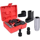 Rlokciy 5-Piece Forged O2 Oxygen Sensor Socket &amp; Thread Chaser Set &ndash; Automotive Tool for Sensor Removal