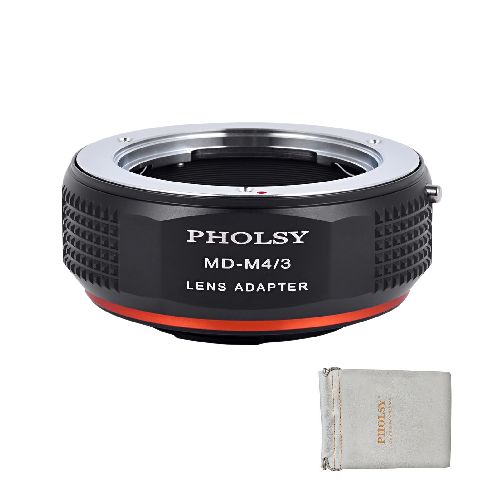 PHOLSY Lens Mount Adapter MD to MFT Compatible with Minolta MD (MC SR) Mount Lens to Micro Four Thirds (M4/3 Micro 4/3) Mount Camera Body Compatible with Olympus Panasonic Lumix Cameras MD to M4/3
