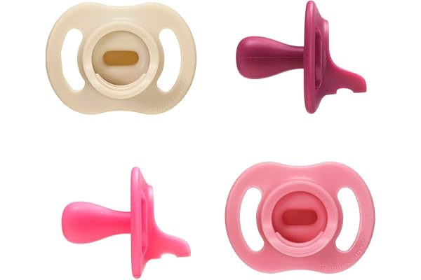 Tommee Tippee Ultra-Light StayPut Pacifier, One-Piece Silicone Design, 6-18m, 4 Pack