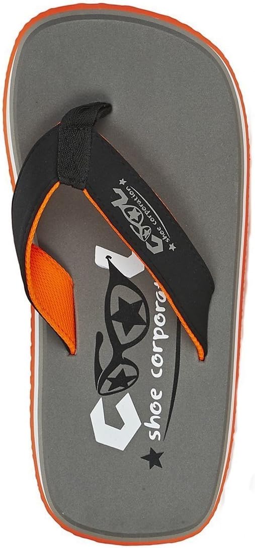 Cool Shoes Original Pi Charcoal Grey Orange Beach Slip On Flip Flops Sandals Toe Badeschl Appe