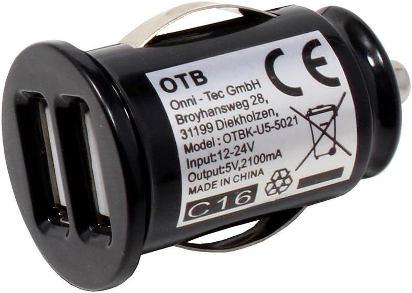 Vkworld T2 Plus Car Adapter with two USB-ports, 2100mA, fast charging, for fast charging in your car