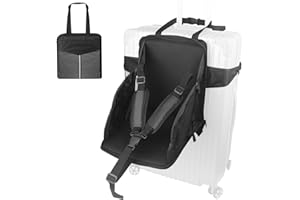 DANGBYANG Upgraded Ride on Suitcase Seat for Kids|Toddler Ride on Luggage|Carry On Luggage with Seat for Kids|Airport Travel Made Easy&Safe|Thickened Seat Bottom| Best Gifts for Kids Traveling - Black