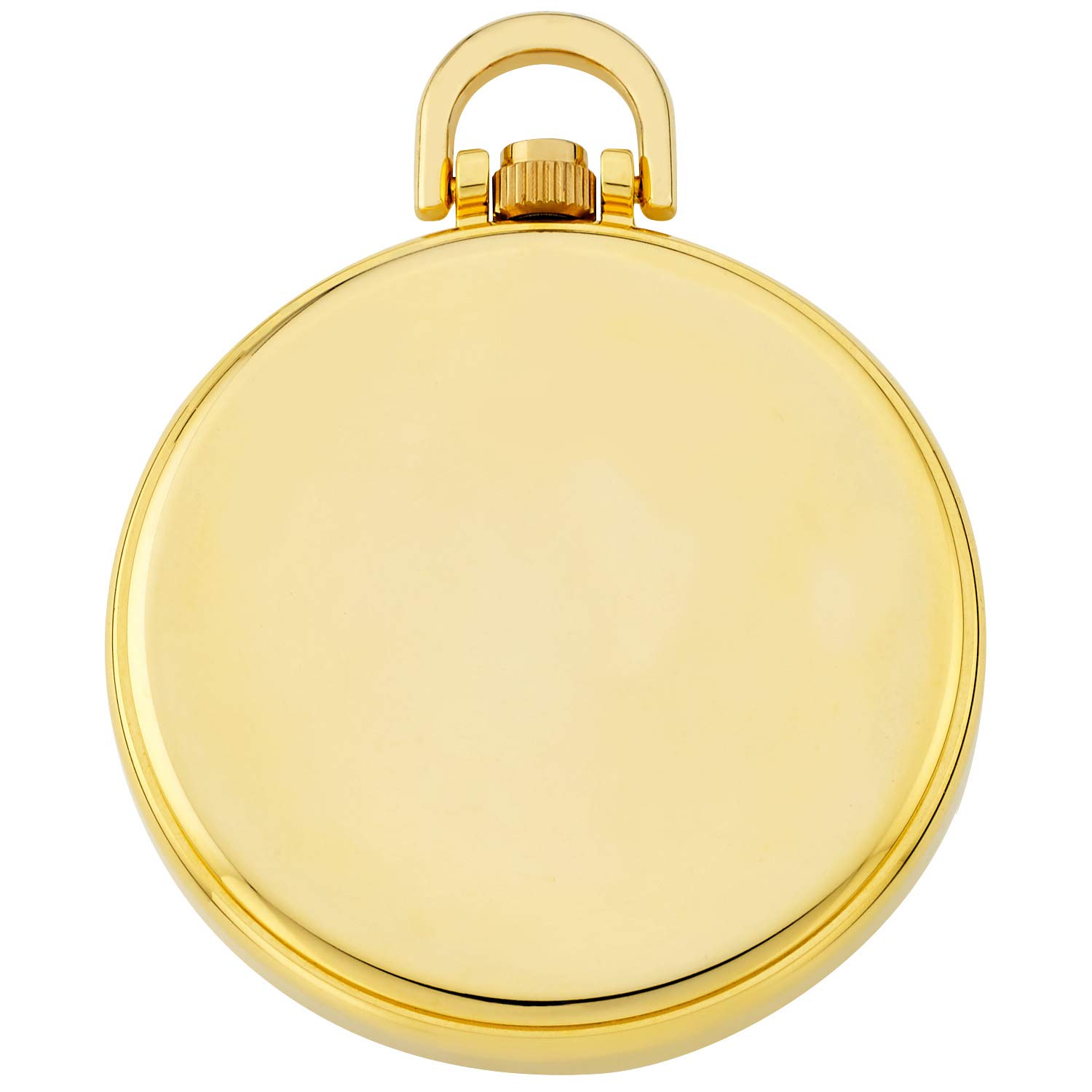 Gotham Men's Gold Plated Stainless Steel Analog Quartz Date Railroad Style Pocket Watch # GWC14107G