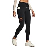 IUGA Women's Fleece Lined Leggings Water Resistant High Waisted Thermal Leggings Winter Pants with Pockets Running Ski Hiking