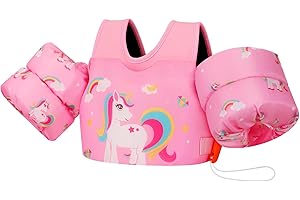 MoKo Swimming Float Vest for Kids, Swim Arm Band Cartoon Swimming Wings Pool Sleeves Shoulder Straps for Children Learn to Sw