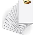 Small Note Pads 3x5 Pocket Notepad, 10 Pack Server Note Pads 3x5, White Memo Pads, Scratch Pads, Small Writing Pads White Paper, 50 Sheets per Blank Mini Notepads 3x5 Scratch Paper for Work/School