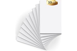RONEKY Small Note Pads 3x5 Pocket Notepad, 10 Pack Server Note Pads 3x5, White Memo Pads, Scratch Pads, Small Writing Pads White Paper, 50 Sheets per Blank Mini Notepads 3x5 Scratch Paper for Work/School
